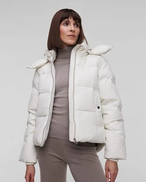 Biała kurtka damska Woolrich Alsea Short Down Puffer Jacket