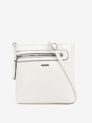 Biała Kwadratowa Torebka Listonoszka z Suwakiem Dolatia francis