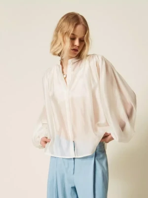 BIAŁA LEKKA KOSZULA LYOCELL TWINSET