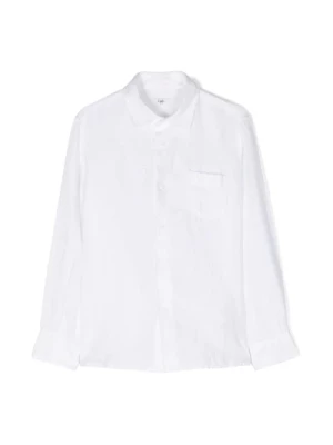 Biała lniana klasyczna koszula Il Gufo