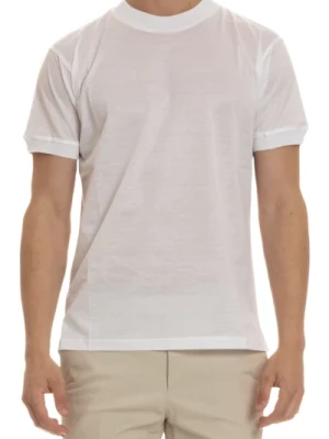 Biała Merceryzowana Bawełniana Koszulka Polo Tagliatore