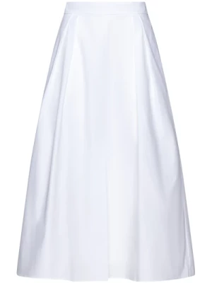 Biała Midi Bawełniana Spódnica Róhe