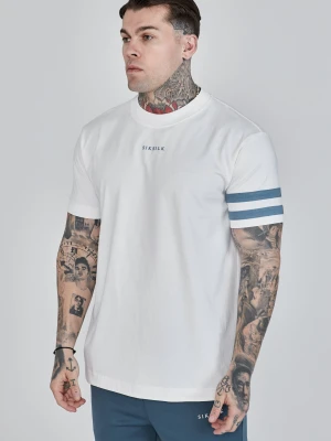 SikSilk Męska Biała Oversized Koszulka