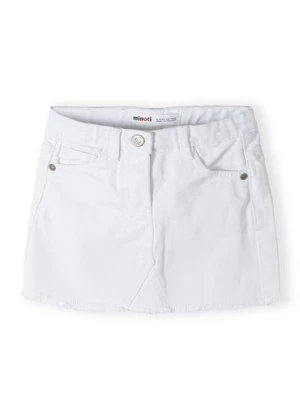 Biała spódnica krótka jeasnowa dla dziewczynki Minoti