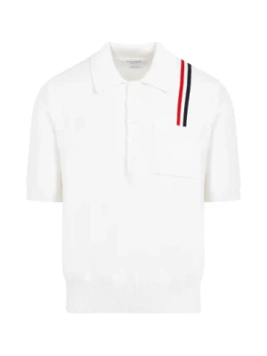 Biała SS Polo Koszulka Thom Browne