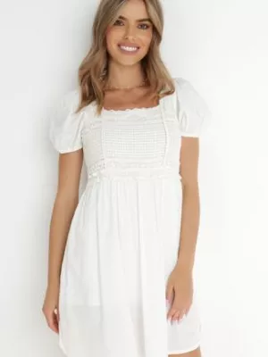 Biała Sukienka Bawełniana Xyle rosa