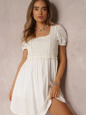 Biała Sukienka Bawełniana Xysnea rosa