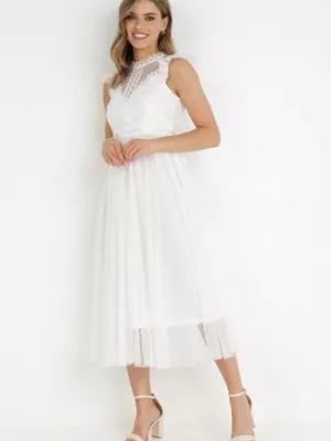 Biała Sukienka Clymotis