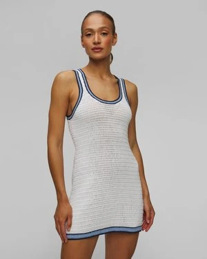 Biała sukienka damska The Upside Elsa Crochet Mini Dress