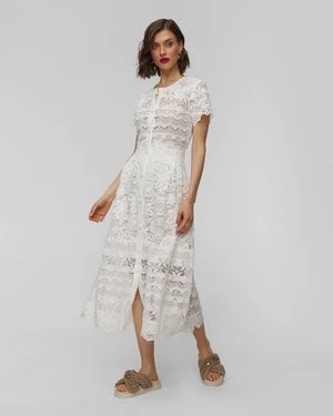 Biała Sukienka Damska Waimari Hibiscus Midi