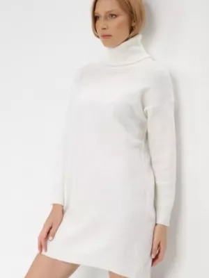 Biała Sukienka Dzianinowa Classificator