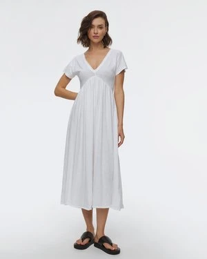 Biała Sukienka Letnia Damska Deha