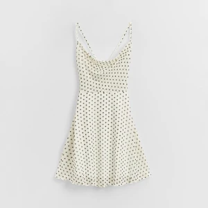 Biała sukienka mini w czarne kropki House