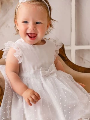 Biała sukienka niemowlęca do chrztu Anielka Balumi