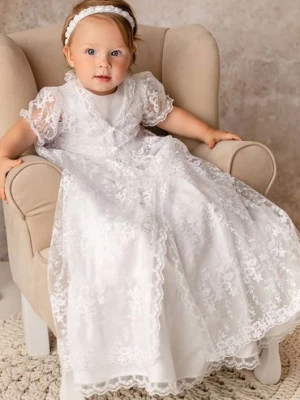 Biała sukienka niemowlęca do chrztu Zuzanna Balumi