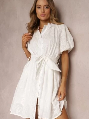 Biała Sukienka z Bawełny Halpy elsa.m by may