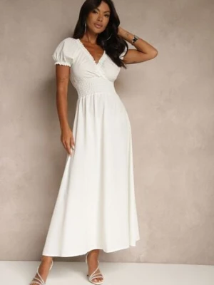 Biała Sukienka z Bufiastymi Rękawami Dolirrea lovery