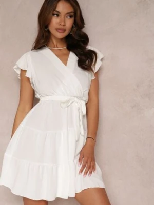 Biała Sukienka z Paskiem Phaedrialla j studio
