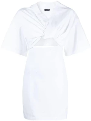 Biała sukienka z wycięciami Jacquemus