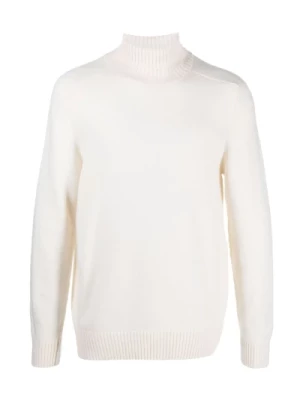 Biała Sweter z Alpaki i Wełny Circolo 1901