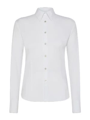 Biała syntetyczna koszula dla kobiet RRD