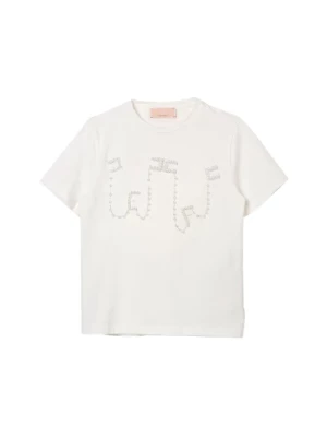 Biała T-shirt Dziewczęca Elisabetta Franchi