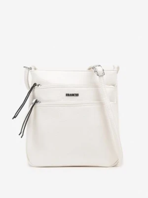 Biała Torebka Typu Listonoszka z Zasuwanymi Kieszeniami Silatea francis