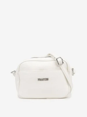 Biała Torebka w Stylu Listonoszki z Napisem Dolenna francis