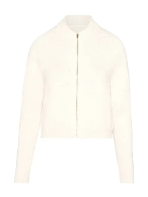 Biała Wełniana Sweter z Zamkiem Maison Margiela