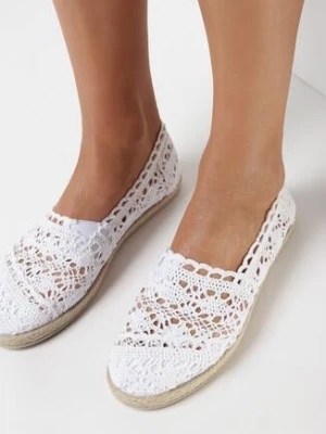 Białe Ażurowe Espadryle na Podeszwie z Plecionki Satisfyinglys ballada