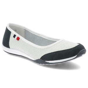 Białe Baleriny Filippo Wygodne Płaskie Obuwie Damskie