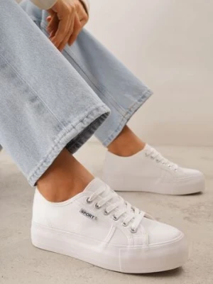 Białe Basicowe Trampki VICES w Minimalistycznym Stylu Riosanne