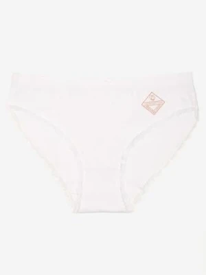 Białe Bawełniane Majtki Figi Pillima love magnolia