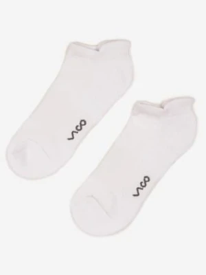 Białe Bawełniane Skarpety Stopki z Napisem Maralira vico