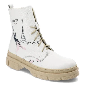 Białe Botki Armodo Wygodne Obuwie Damskie