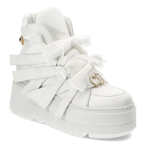 Białe Botki Chebello Modne Obuwie Damskie