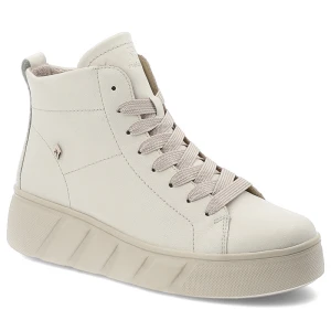 Białe Botki Rieker Modne Obuwie Damskie