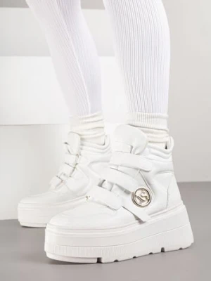 Białe Botki Sneakersy Vices na Platformie w Stylu Y2K Gelira