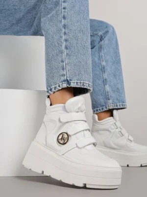 Białe Botki Sneakersy Vices na Platformie w Stylu Y2K Gelira