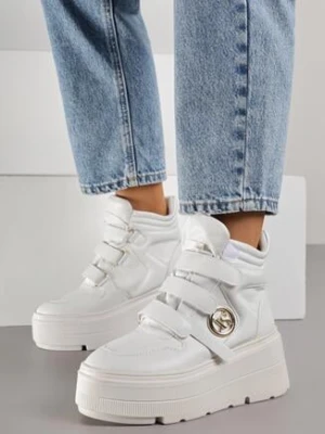 Białe Botki Vices w Stylu Sneakersów na Platformie Afirriva