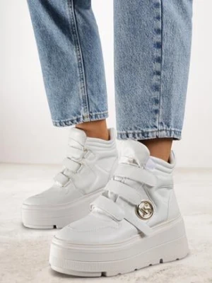 Białe Botki Vices w Stylu Sneakersów na Platformie Afirriva