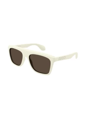 Białe Brązowe Okulary przeciwsłoneczne Gg1570S 003 Gucci