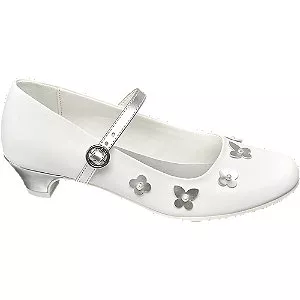 białe buty komunijne ze srebrnymi elementami Graceland