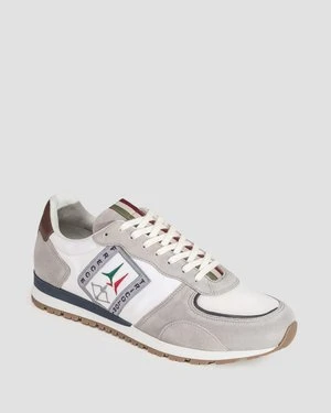 Białe buty skórzane męskie Aeronautica Militare