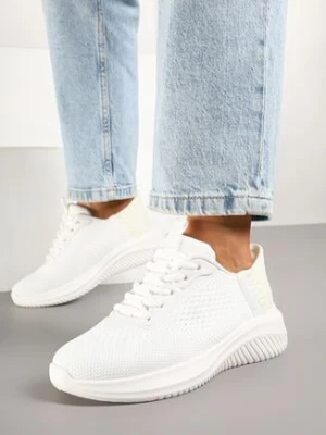 Białe Buty Sportowe Sneakersy Siateczkowe na Piankowej Podeszwie Liltebis