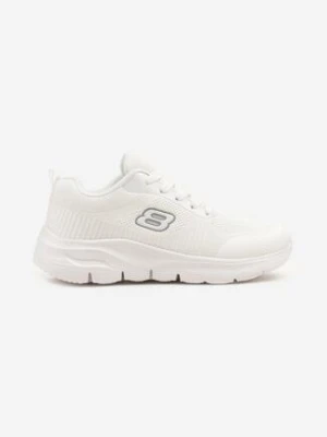 Białe Buty Sportowe Sneakersy z Aplikacją na Piankowej Podeszwie Sonorwena
