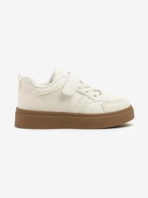 Białe Buty Sportowe Sneakersy z Ozdobnymi Paskami Setindra