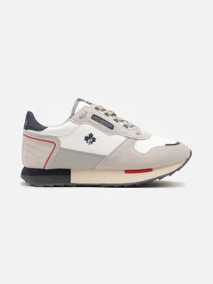 Białe Buty Sportowe Sneakersy z Ozdobnymi Wstawkami Vevilira
