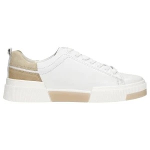 Białe trampki damskie z beżowymi akcentami 46121-54 Wojas