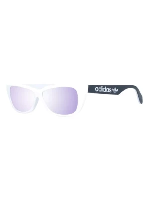Białe damskie okulary przeciwsłoneczne w stylu kocim okiem Adidas
